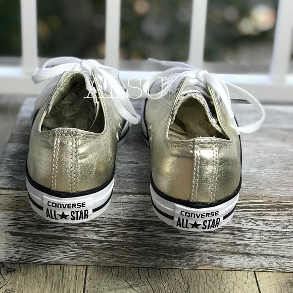 NWT Converse Ctas OX Light Gold WMNS AUTHENTIC - Picture 3 of 7